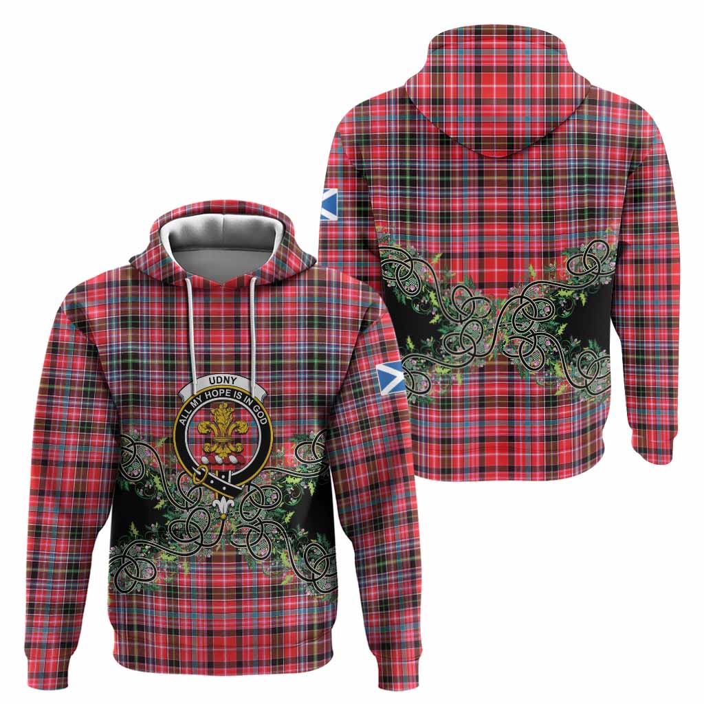 Udny Tartan Hoodie Thistle Scottish Spirit