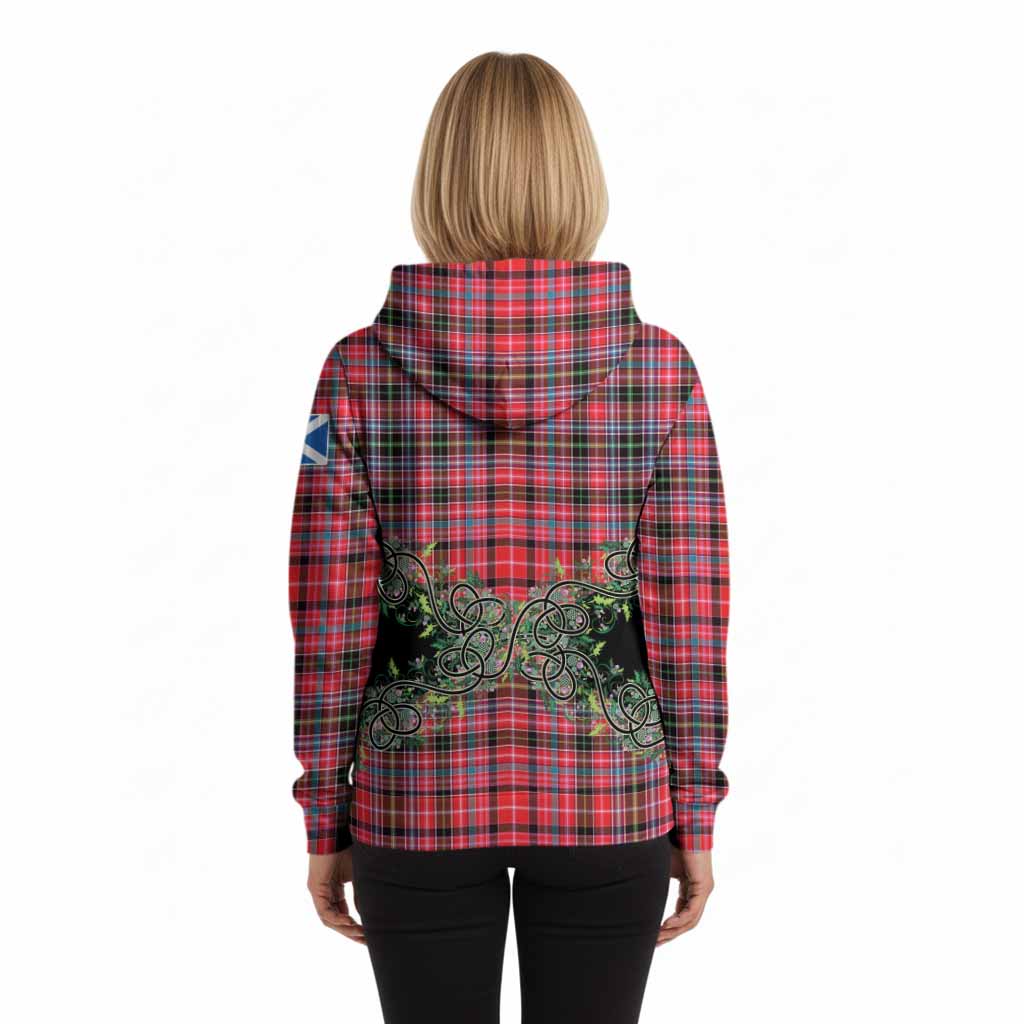 Udny Tartan Hoodie Thistle Scottish Spirit