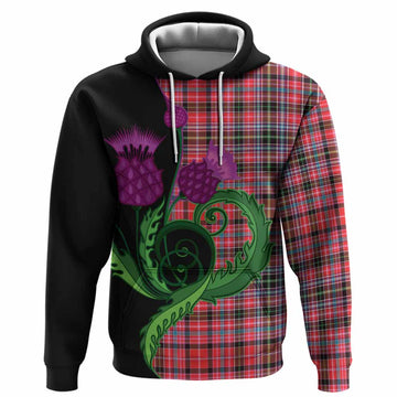 Udny Tartan Hoodie Traditional Scottish Thistle