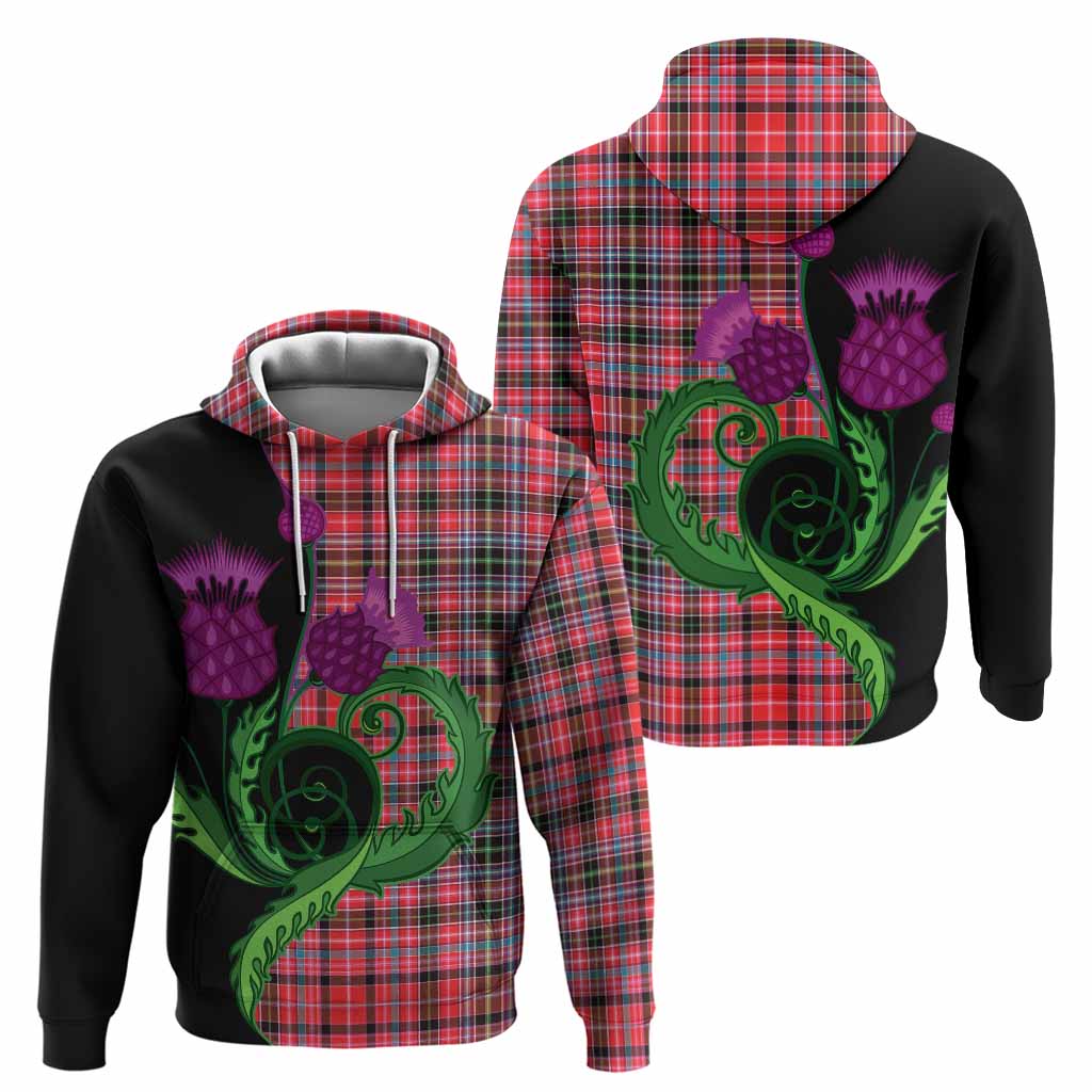 Udny Tartan Hoodie Traditional Scottish Thistle