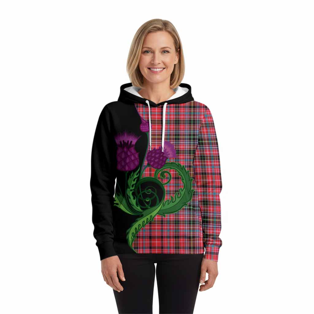Udny Tartan Hoodie Traditional Scottish Thistle