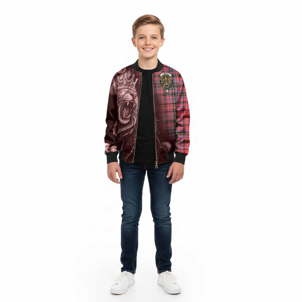 Udny Tartan Kid Bomber Jacket Roaring Lion Heritage