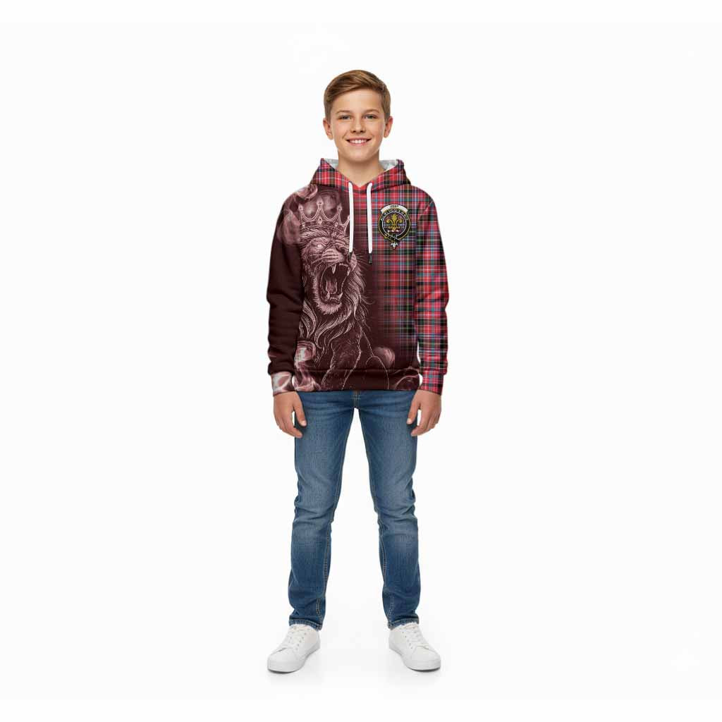 Udny Tartan Kid Hoodie Roaring Lion Heritage