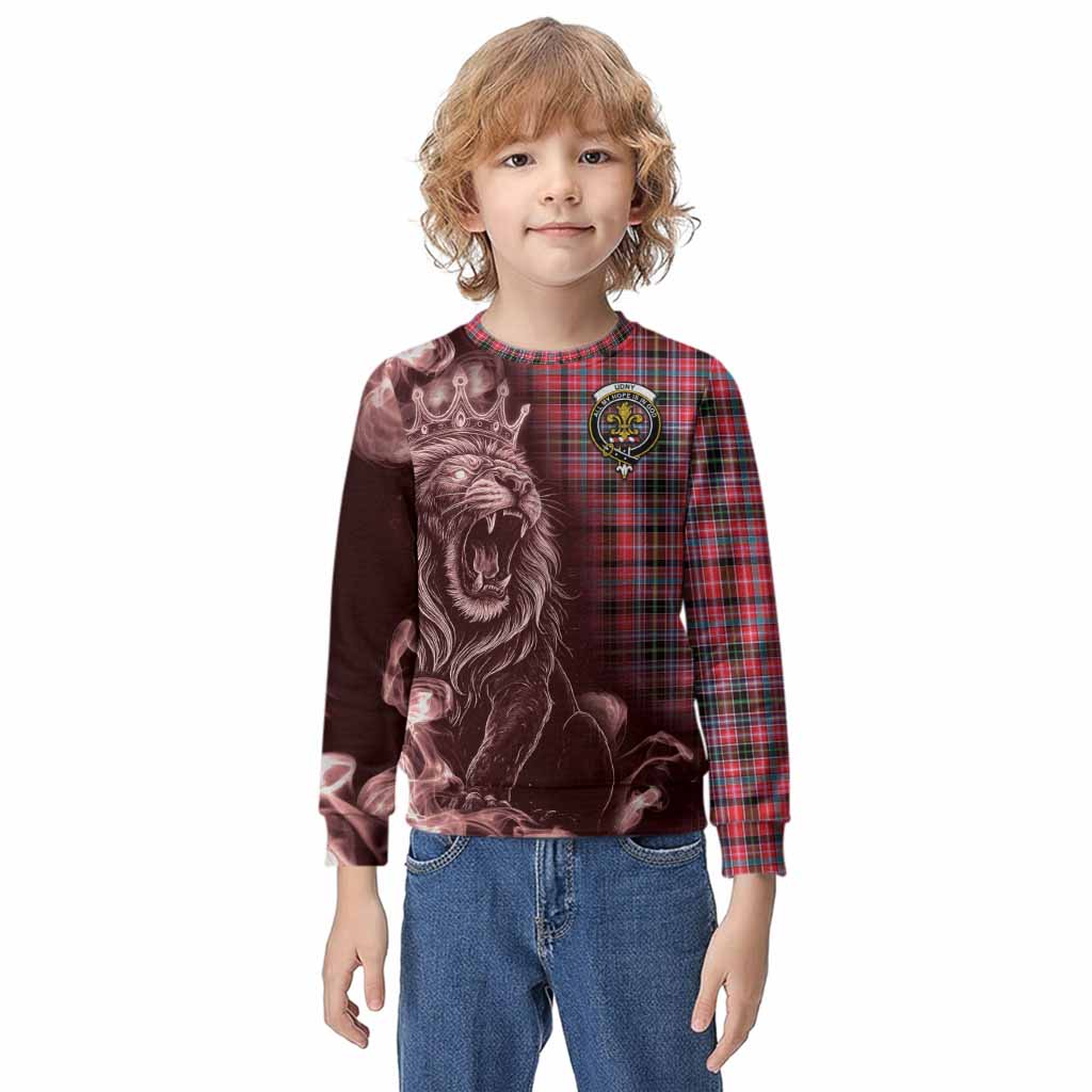 Udny Tartan Kid Knitted Sweatshirt Roaring Lion Heritage