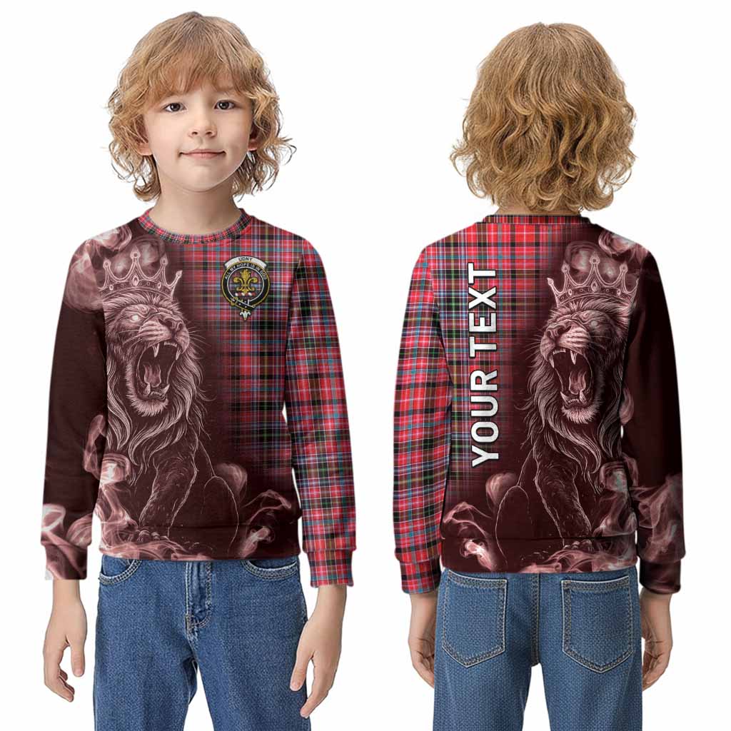 Udny Tartan Kid Knitted Sweatshirt Roaring Lion Heritage
