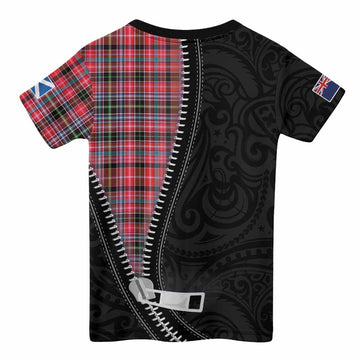 Udny Tartan Kid T-shirt New Zealand Pattern Unique Zipper Stylized