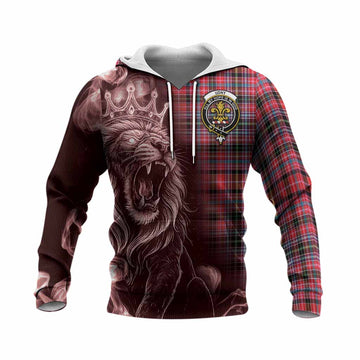 Udny Tartan Knitted Hoodie Roaring Lion Heritage
