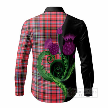 Udny Tartan Long Sleeve Button Shirts Traditional Scottish Thistle
