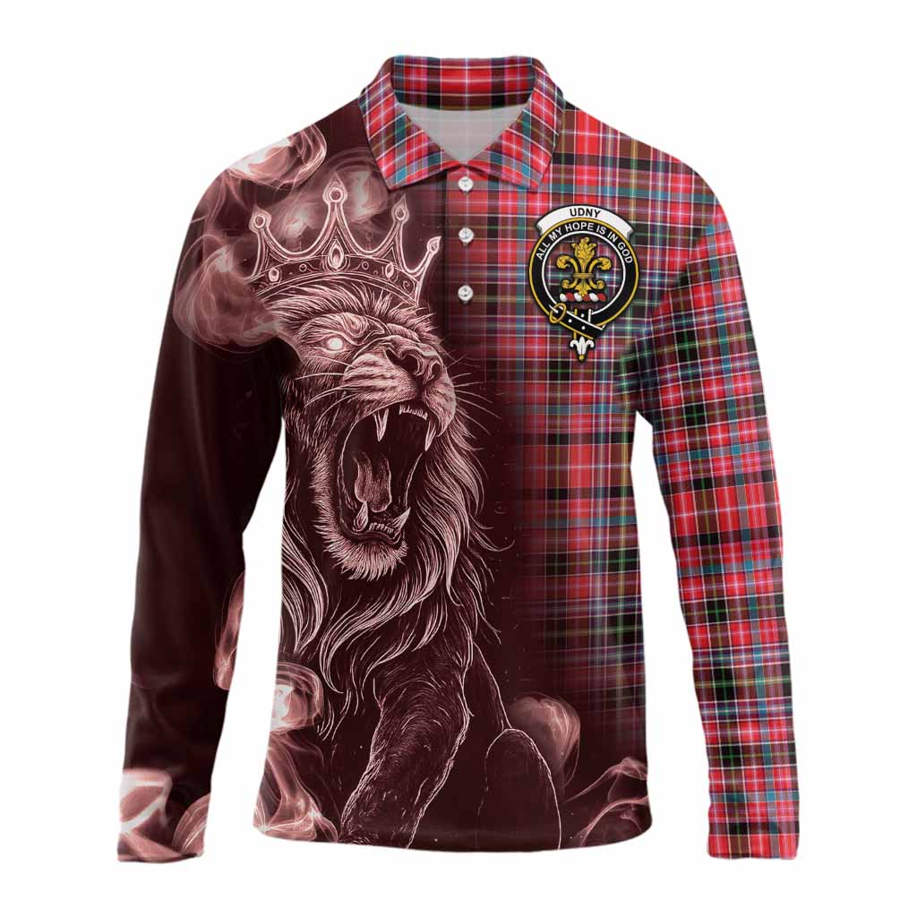 Udny Tartan Long Sleeve Polo Shirt Roaring Lion Heritage