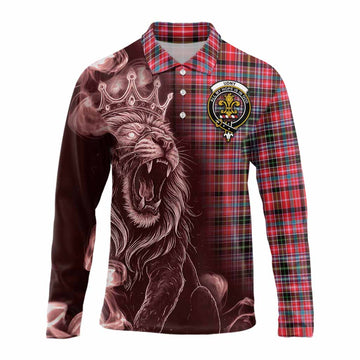 Udny Tartan Long Sleeve Polo Shirt Roaring Lion Heritage