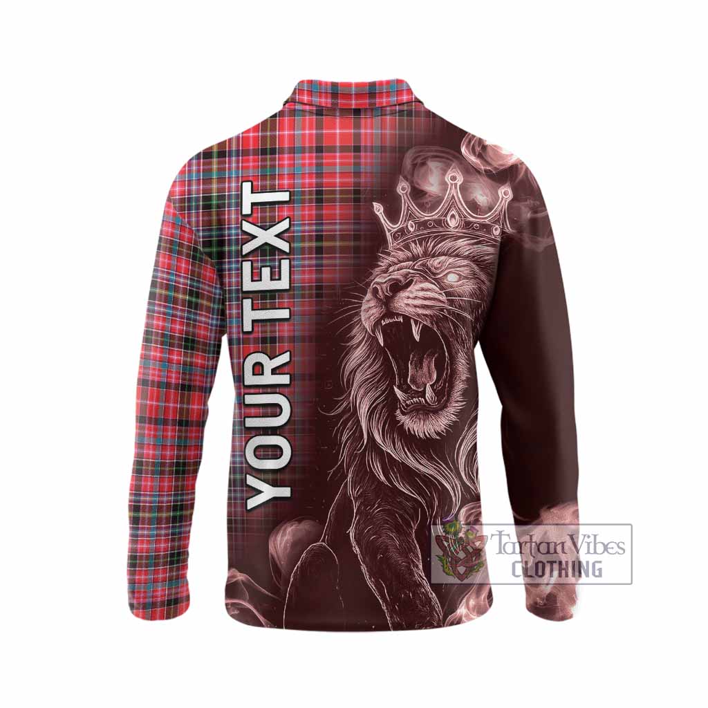 Udny Tartan Long Sleeve Polo Shirt Roaring Lion Heritage
