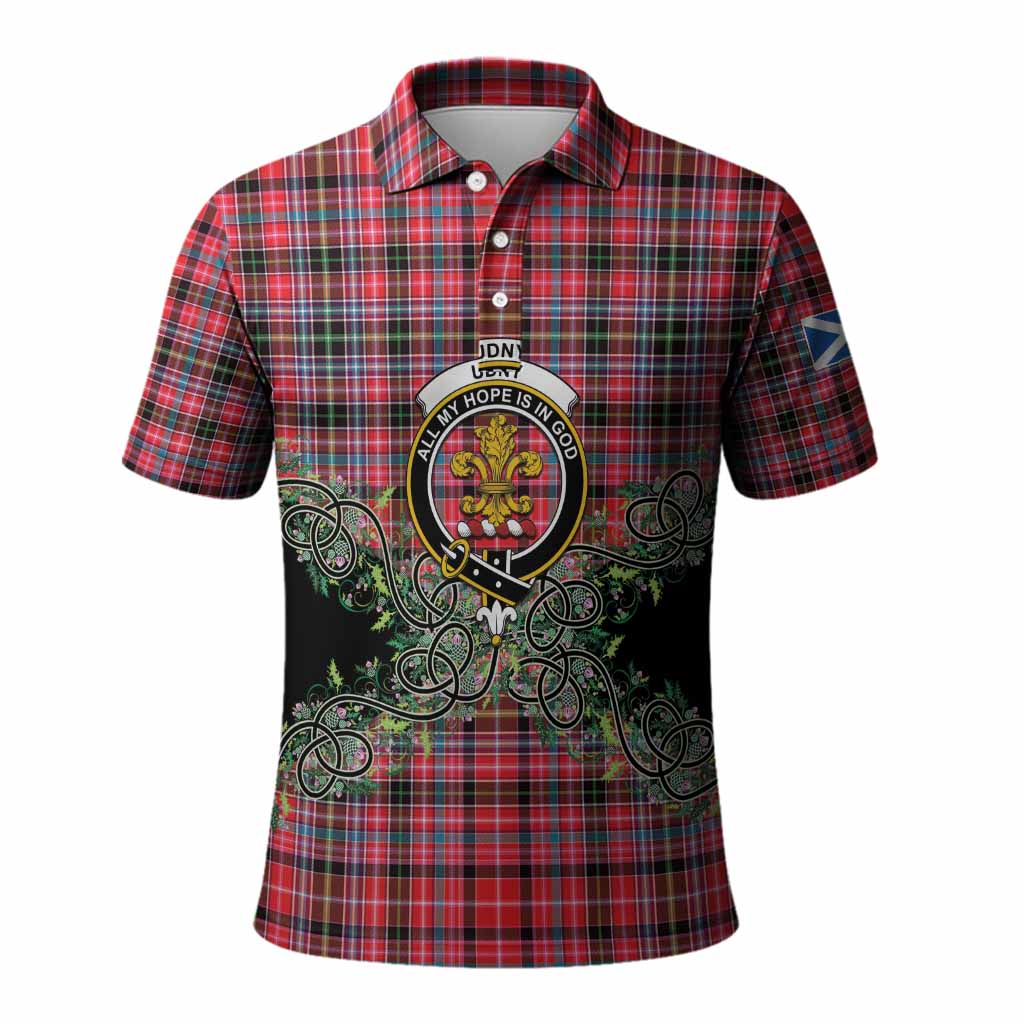Udny Tartan Polo Shirt Thistle Scottish Spirit