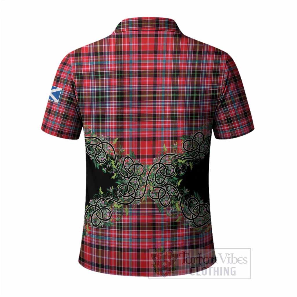 Udny Tartan Polo Shirt Thistle Scottish Spirit