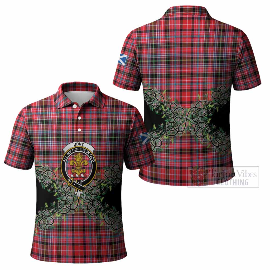 Udny Tartan Polo Shirt Thistle Scottish Spirit