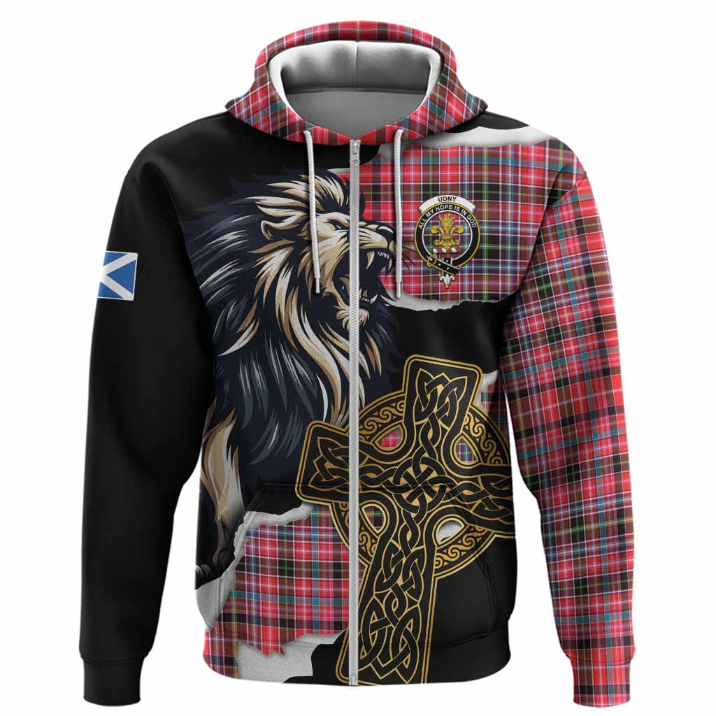 Udny Tartan Scottish Hoodie Lion Celtic Heritage