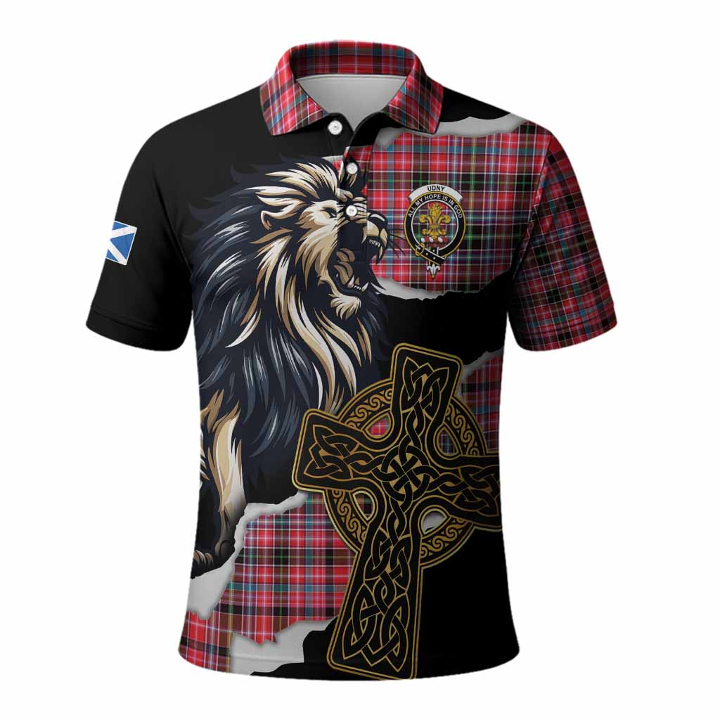 Udny Tartan Scottish Polo Shirt Lion Celtic Heritage