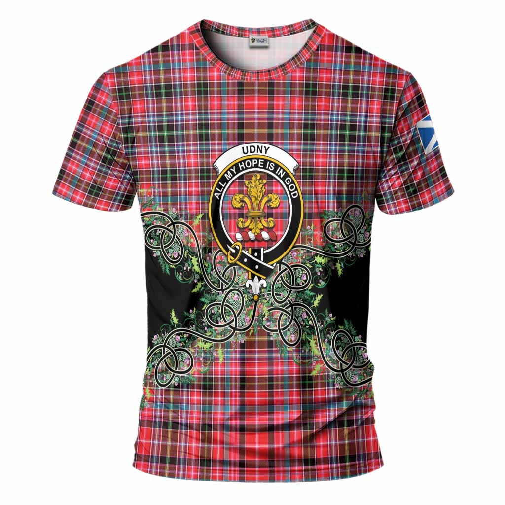 Udny Tartan T-Shirt Thistle Scottish Spirit