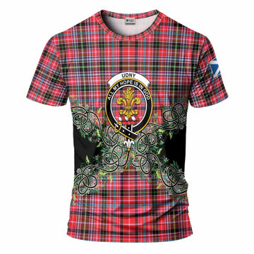 Udny Tartan T-Shirt Thistle Scottish Spirit