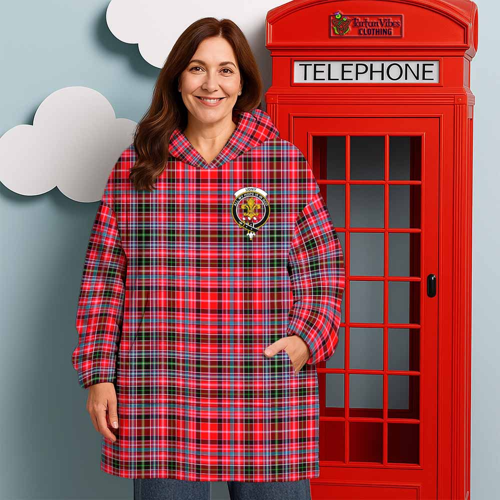 Udny Tartan Wearable Blanket with Family Crest - Tartan Vibes Clothing