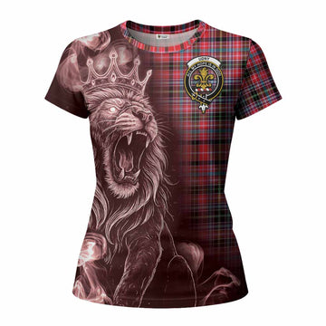 Udny Tartan Women T shirt Roaring Lion Heritage