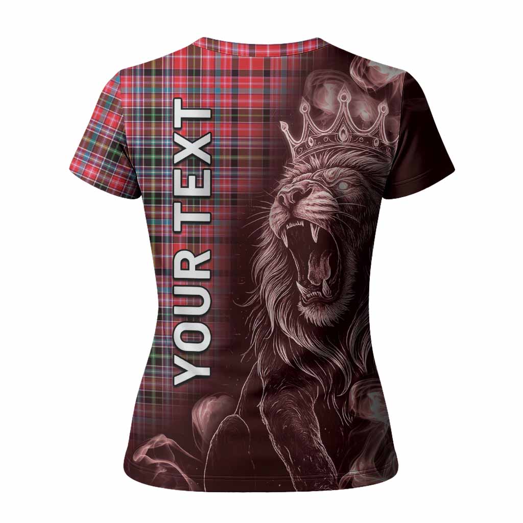 Udny Tartan Women T shirt Roaring Lion Heritage