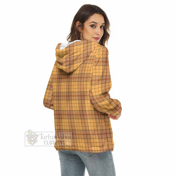 Ulster Tartan Women's Borg Fleece Hoodie with Half Zip - Tartan Vibes Clothing