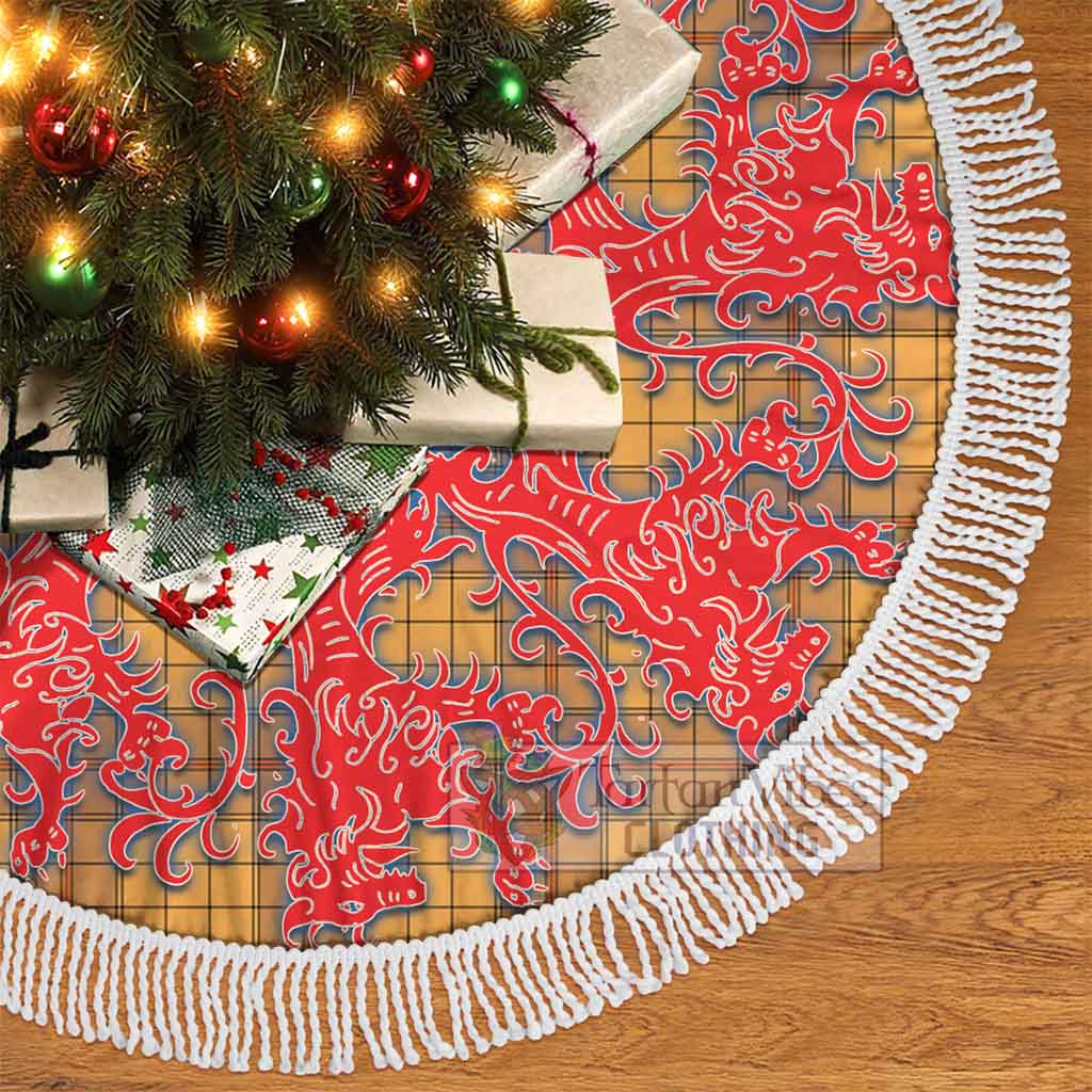 Ulster Tartan Christmas Tree Skirt Lion Rampant Style - Tartan Vibes Clothing
