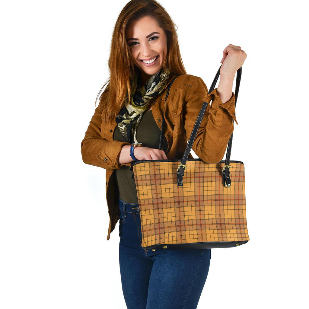 Ulster Tartan Leather Tote Bag - Tartan Vibes Clothing