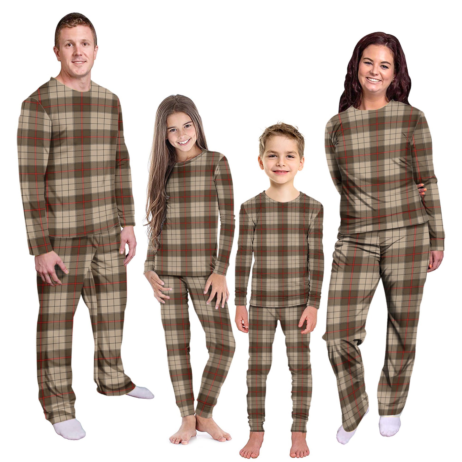 Ulster Brown Modern Tartan Pajamas Family Set - Tartanvibesclothing