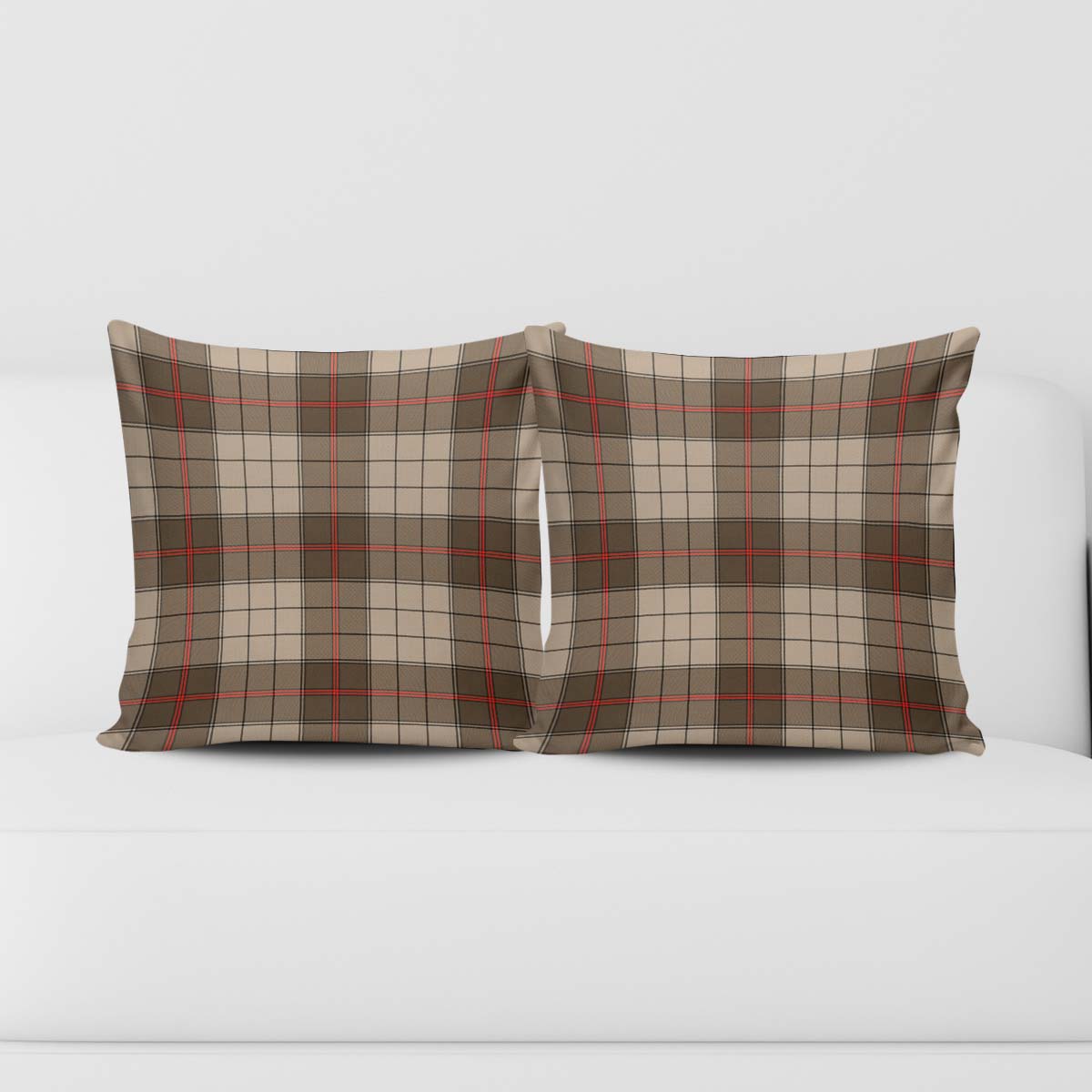 Ulster Brown Modern Tartan Pillow Cover Square Pillow Cover - Tartanvibesclothing