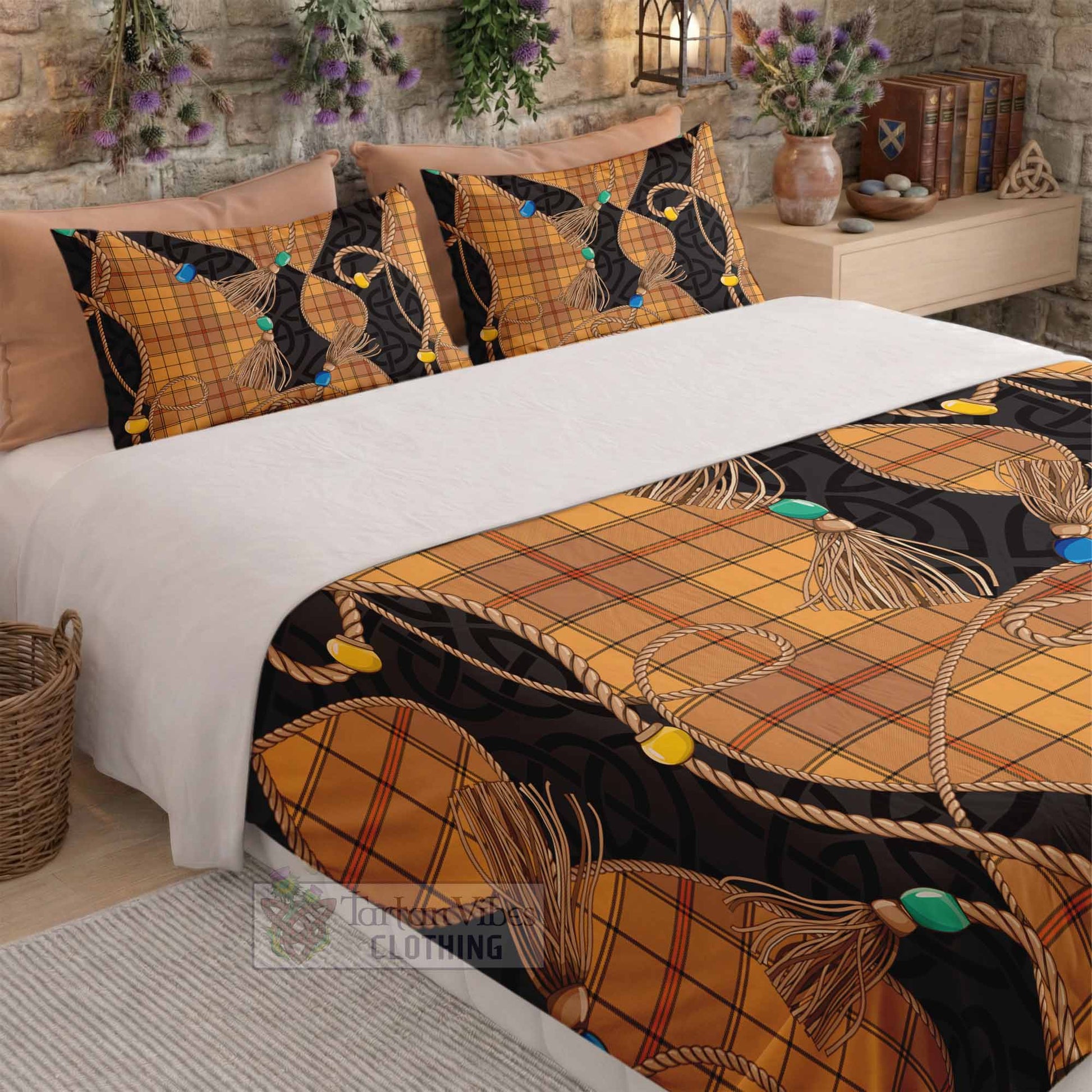 Ulster Scottish Tartan Twisted Ropes Stylized Bedding Set - Tartan Vibes Clothing