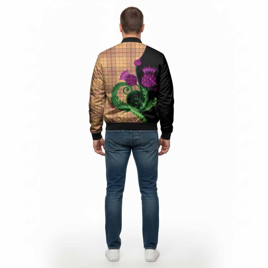 Ulster Tartan Bomber Jacket Traditional Scottish Thistle