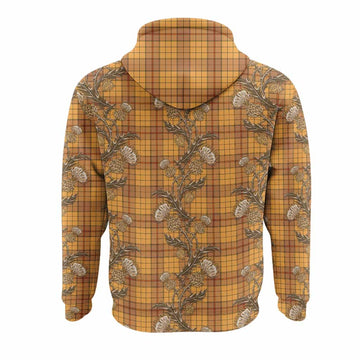 Ulster Tartan Hoodie Seamless Scottish Thistle Flowers