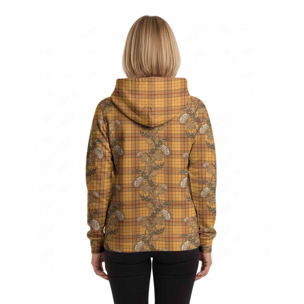 Ulster Tartan Hoodie Seamless Scottish Thistle Flowers