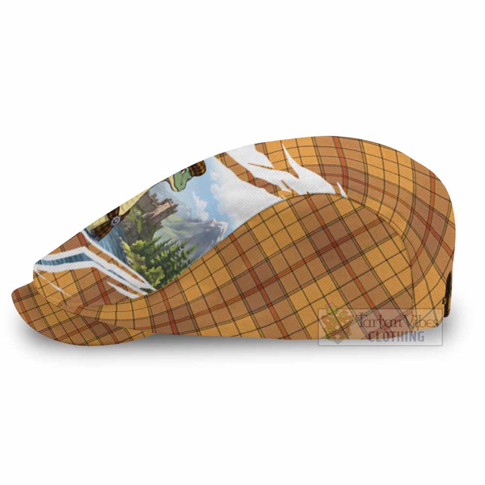 Ulster Tartan Loch Ness Monster Scottish Heritage Art Flat Cap, Jeff Cap