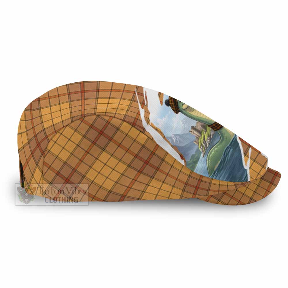 Ulster Tartan Loch Ness Monster Scottish Heritage Art Flat Cap, Jeff Cap