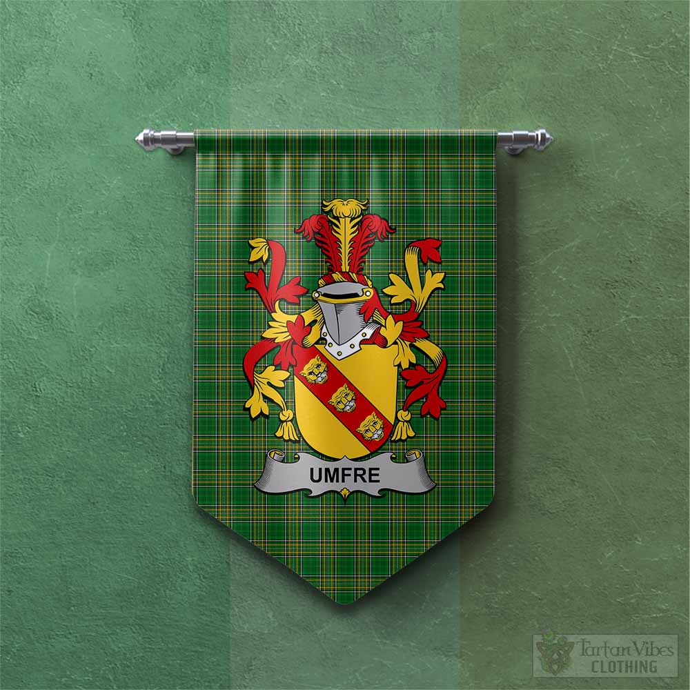 Umfre Irish Clan Tartan Gonfalon, Tartan Banner with Coat of Arms Chevron - Tartan Vibes Clothing