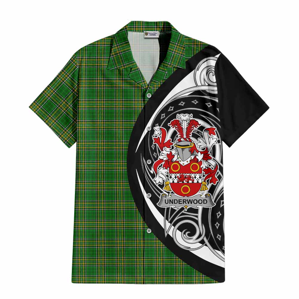 Tartan Vibes Clothing Underwood Irish Clan Short Sleeve Button Shirt Celtic Circle Style