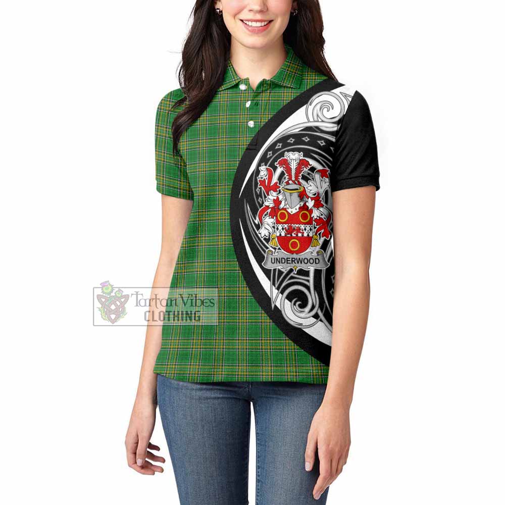 Underwood Irish Clan Women's Polo Shirt Celtic Circle Style - Tartan Vibes Clothing