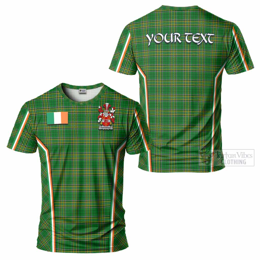 Underwood Irish Clan Coat of Arm Tartan T-Shirt Flag Style