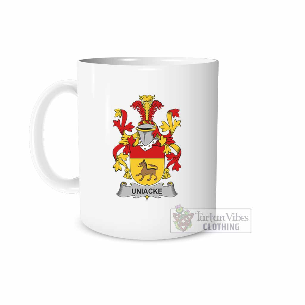 Uniacke Irish Clan Coat of Arms Ceramic Mug White - 2D-tartanvibesclothing