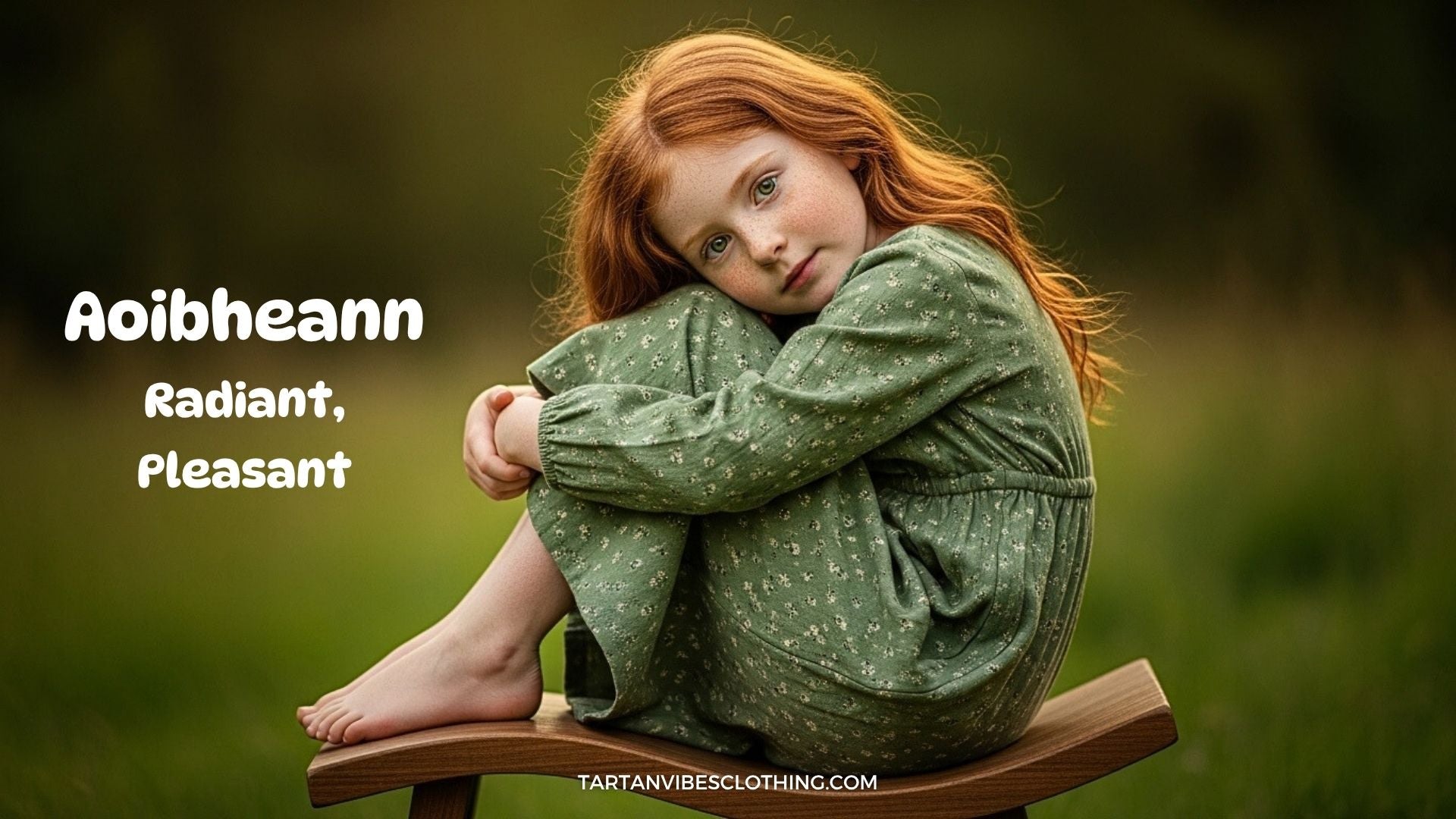 Unique Irish girl name Aoibheann meaning radiant, pleasant
