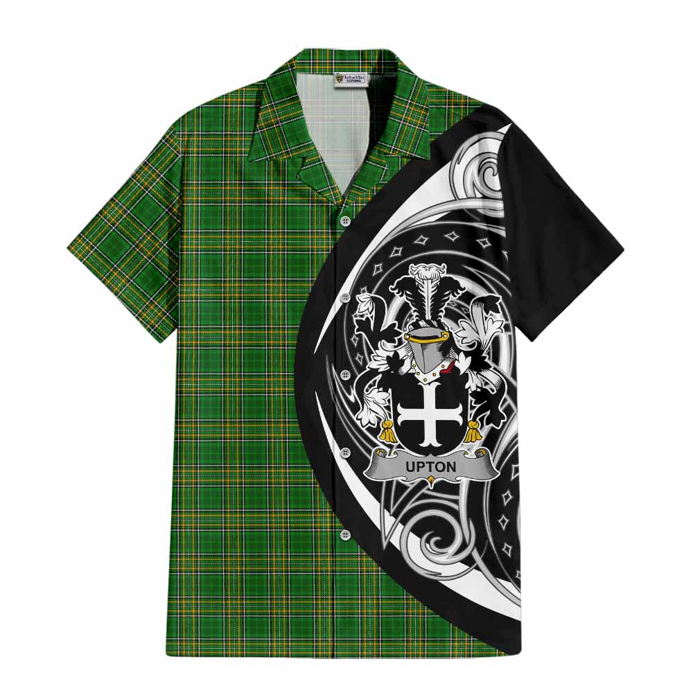 Tartan Vibes Clothing Upton Irish Clan Short Sleeve Button Shirt Celtic Circle Style