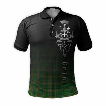 Upton Irish Clan Polo Shirt with Coat of Arms Erin Go Bragh Celtic Inspired