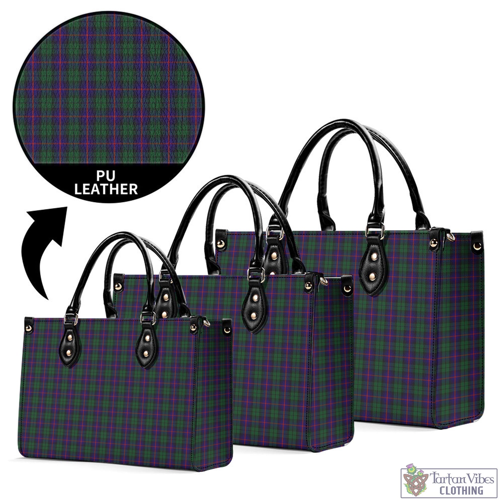 Tartan Vibes Clothing Urquhart Tartan Luxury Leather Handbags