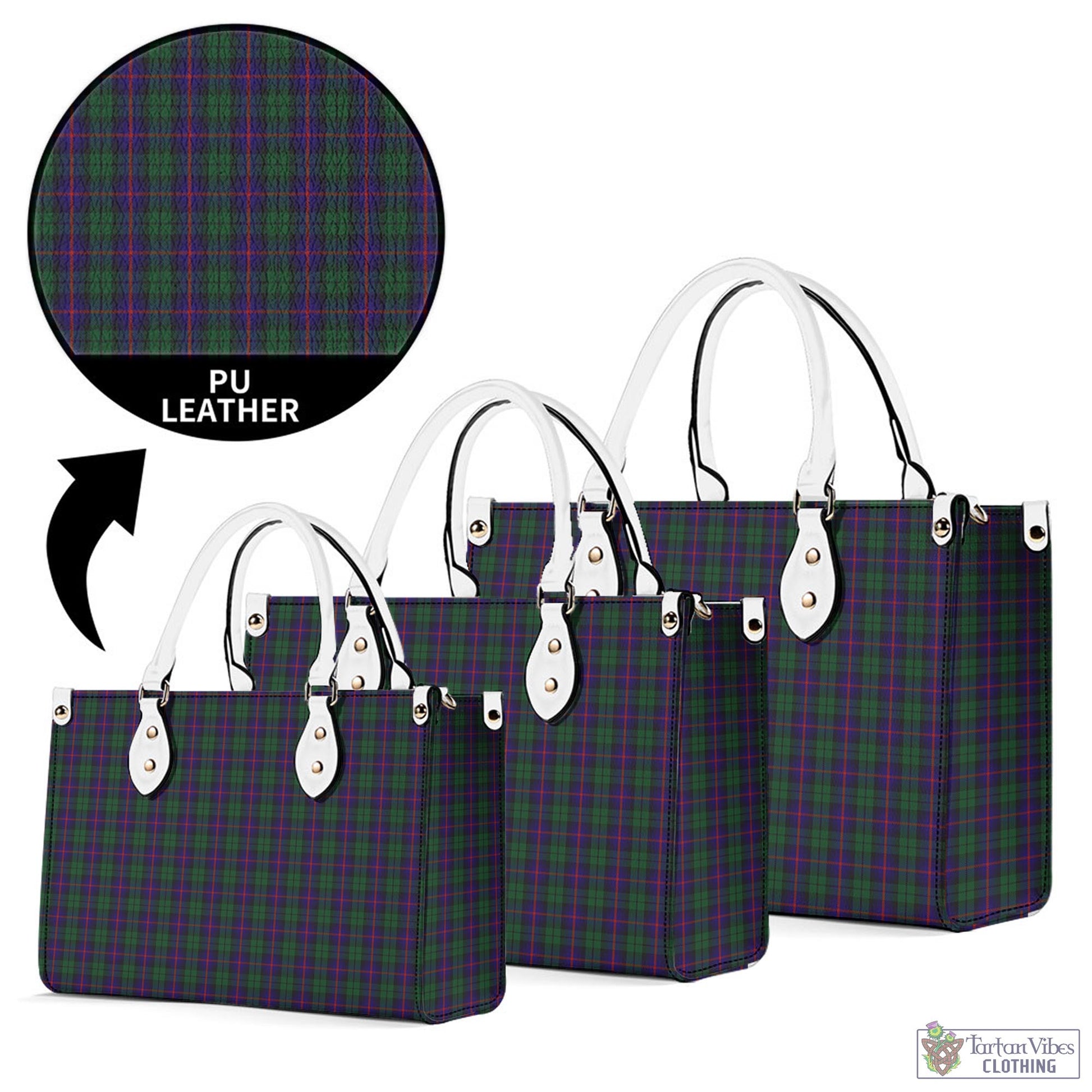Tartan Vibes Clothing Urquhart Tartan Luxury Leather Handbags
