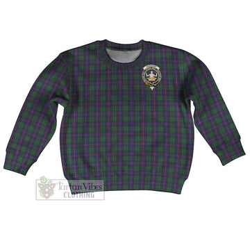Tartan Vibes Clothing Urquhart Tartan Kid Ugly Sweater with Family Crest