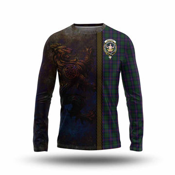 Urquhart Tartan Family Crest Long Sleeve T-Shirt Alba Gu Brath Be Brave Lion Ancient Style