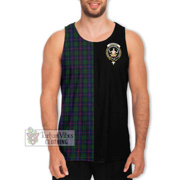 Urquhart Tartan Men's Tank Top with Family Crest and Half Of Me Style Men - Tartanvibesclothing Shop