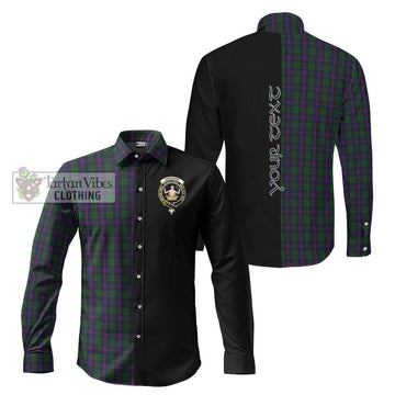 Urquhart Tartan Long Sleeve Button Shirt with Family Crest and Half Of Me Style Men's Shirt S - Tartanvibesclothing Shop